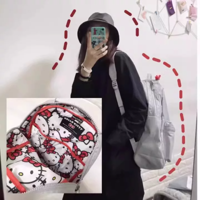 日本代购Hellokitty书包大容量初高中小学生可爱防水凯蒂猫双肩包图2